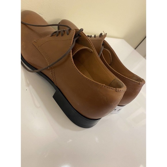MEN\'S EXPRESS Leather Cap Toe DRESS SHOES BROWN Size 9 US main image 7